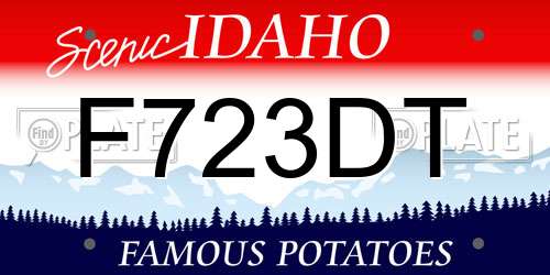 F723DT Idaho License Plate