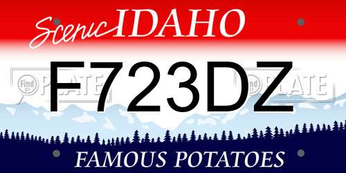 F723DZ Idaho License Plate