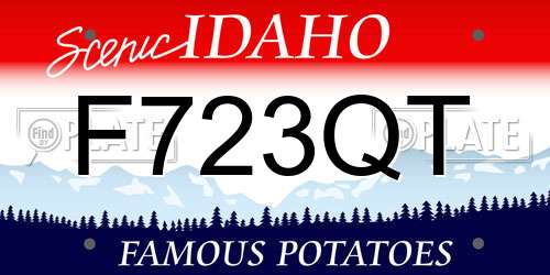 F723QT Idaho License Plate