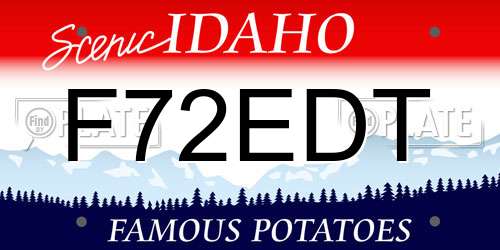F72EDT Idaho License Plate