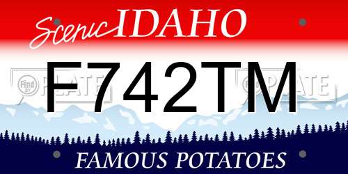 F742TM Idaho License Plate