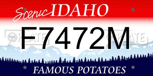 F7472M Idaho License Plate