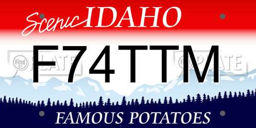 F74TTM Idaho License Plate