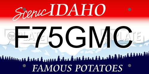 F75GMC Idaho License Plate