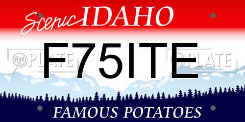 F75ITE Idaho License Plate
