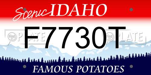 F7730T Idaho License Plate