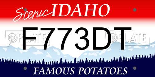 F773DT Idaho License Plate