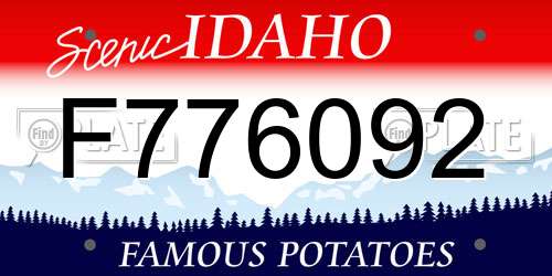 F776092 Idaho License Plate