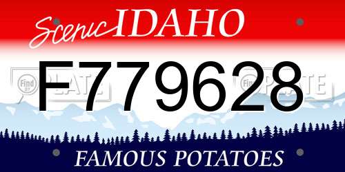 F779628 Idaho License Plate