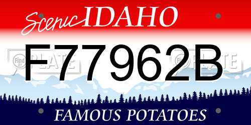 F77962B Idaho License Plate