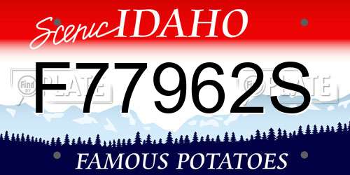 F77962S Idaho License Plate