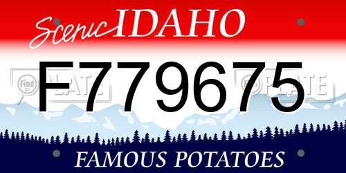 F779675 Idaho License Plate