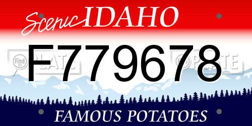 F779678 Idaho License Plate