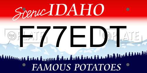 F77EDT Idaho License Plate