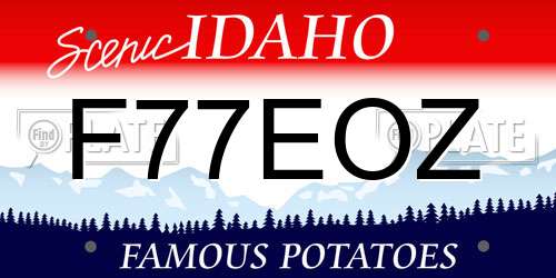 F77EOZ Idaho License Plate