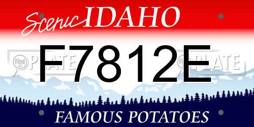 F7812E Idaho License Plate