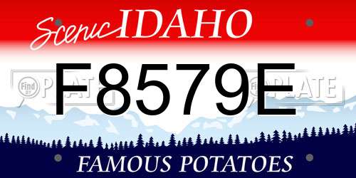 F8579E Idaho License Plate