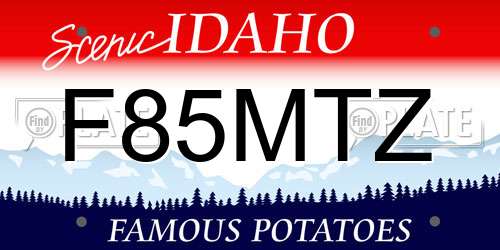 F85MTZ Idaho License Plate