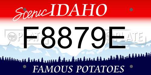 F8879E Idaho License Plate