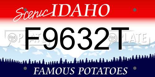 F9632T Idaho License Plate