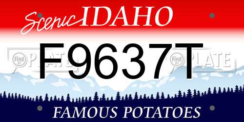 F9637T Idaho License Plate