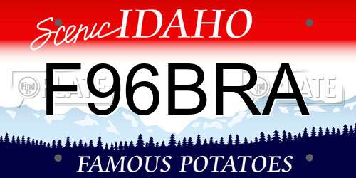 F96BRA Idaho License Plate
