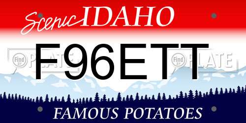 F96ETT Idaho License Plate