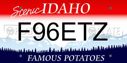 F96ETZ Idaho License Plate