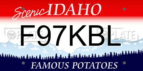 F97KBL Idaho License Plate