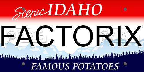 FACTORIX Idaho License Plate