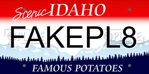 FAKEPL8 Idaho License Plate