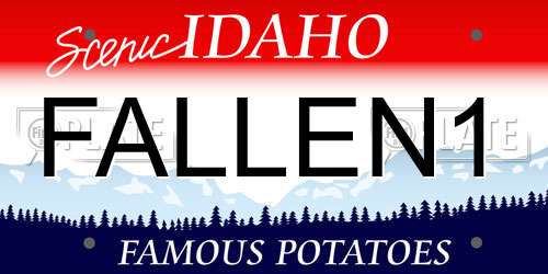 FALLEN1 Idaho License Plate