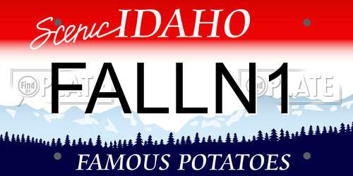FALLN1 Idaho License Plate