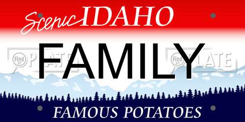 FAMILY Idaho License Plate