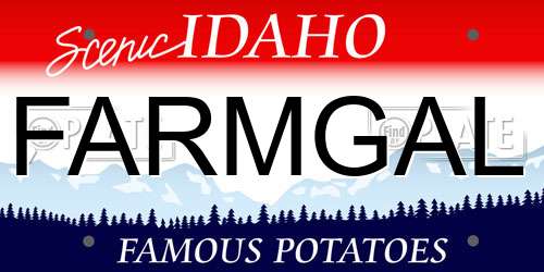 FARMGAL Idaho License Plate