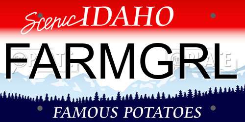 FARMGRL Idaho License Plate