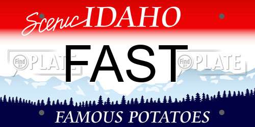 FAST Idaho License Plate
