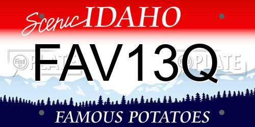 FAV13Q Idaho License Plate