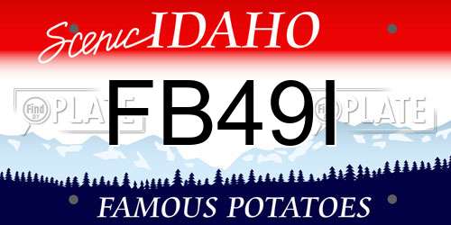 FB49I Idaho License Plate