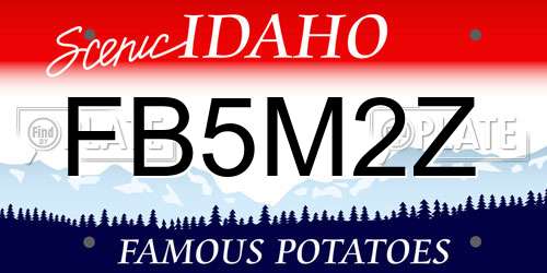 FB5M2Z Idaho License Plate