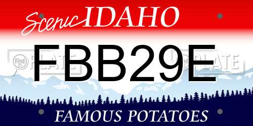 FBB29E Idaho License Plate
