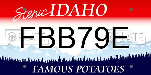 FBB79E Idaho License Plate