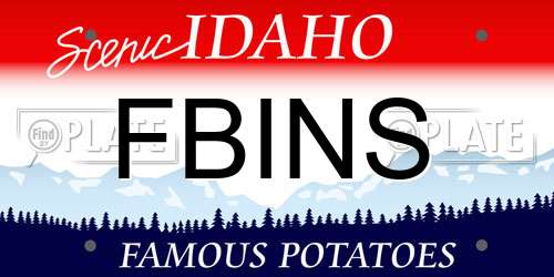 FBINS Idaho License Plate