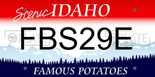 FBS29E Idaho License Plate