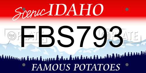 FBS793 Idaho License Plate