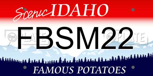 FBSM22 Idaho License Plate