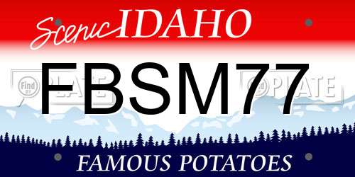 FBSM77 Idaho License Plate