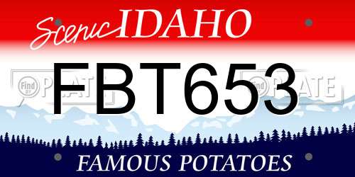 FBT653 Idaho License Plate