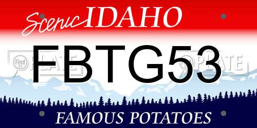 FBTG53 Idaho License Plate