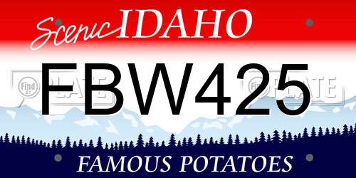 FBW425 Idaho License Plate